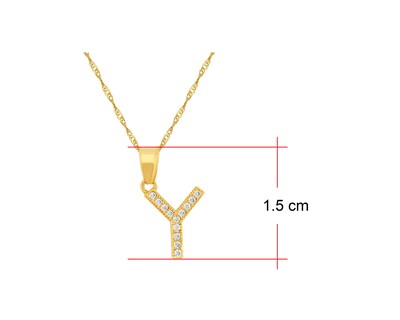 Foto 4 | Foto 4 | Collar Gargantilla de Oro 10k Horoz M1744 con Letra Y