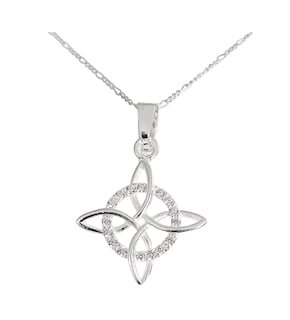 Foto 1 | Foto 1 | Dije Nudo De Bruja En Plata Solida 925 + Cadena Plata 925 Blanco Con Cartier