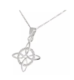 Foto 3 | Foto 3 | Dije Nudo De Bruja En Plata Solida 925 + Cadena Plata 925 Blanco Con Cartier