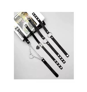 Foto 4 | Foto 4 | Gargantilla Punk Gotico Cuero Sintetico Collar Choker Metal Negro