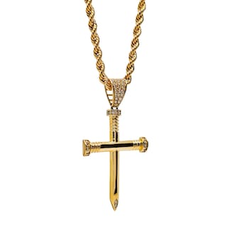 Foto 2 | Foto 2 | Collar de Cruz Crixus Joyería Oro 10K Torzal Piedra Zirconia para Hombre