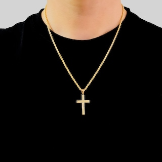 Foto 2 | Foto 2 | Collar de Cruz Crixus Joyería Oro 10K Torzal para Hombre