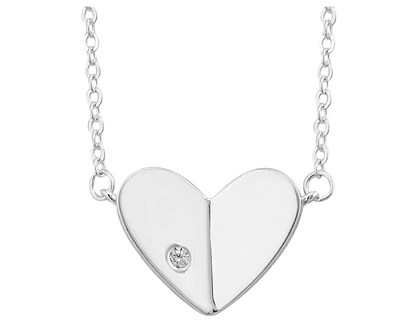 Foto 1 | Foto 1 | Gargantilla de Plata 925 con Corazón de Circonia Blanca CP631