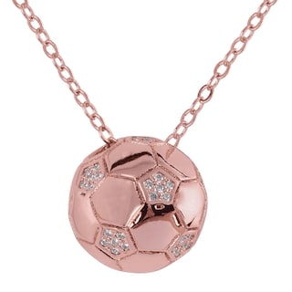 Foto 1 | Foto 1 | Collar Mujer de Balón De Fútbol Soccer Mundial Luckyly, Modelo Monda Oro Rosa