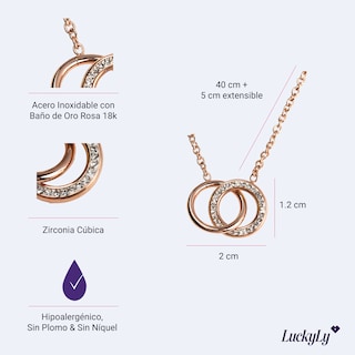 Foto 5 | Foto 5 | Collar con Círculos Entrelazados Luckyly Amy para Mujer