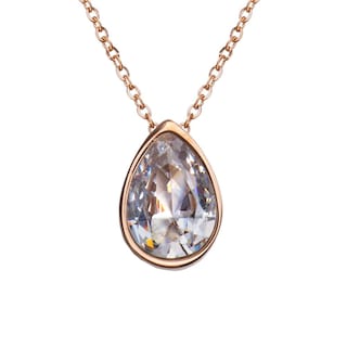 Foto 1 | Foto 1 | Collar con Dije de Zirconia Cúbica Luckyly Hilda Baño de Oro Rosa para Mujer