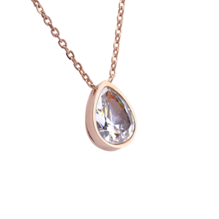Foto 2 | Foto 2 | Collar con Dije de Zirconia Cúbica Luckyly Hilda Baño de Oro Rosa para Mujer