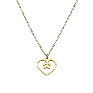 Foto 3 | Foto 3 | Collar Corazón Mujer con Dije de Huella de Perro Luckyly, Modelo Paw Oro