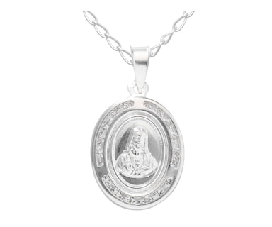 Foto 1 | Foto 1 | Collar Sagrado Corazón Horoz de Plata 925 con Circonias Blancas y Estuche de Obsequio