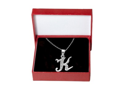 Foto 4 | Foto 4 | Collar Gargantilla Letra K de Plata 925 con Circonias Montadas