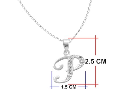 Foto 5 | Foto 5 | Collar Horoz Cp1416 con Dije Letra P de Plata