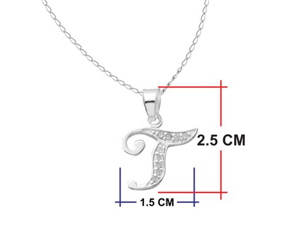 Foto 5 | Foto 5 | Cadena con Dije Horoz Letra ''T'' Plata 45 cm