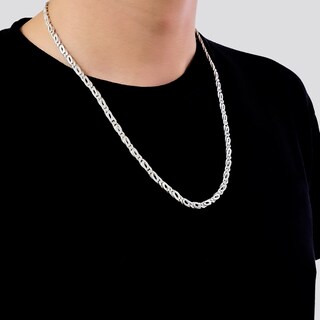 Foto 5 | Foto 5 | Cadena Plata .925 Clip Hombre Con Broche De Caja