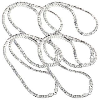 Foto 2 | Foto 2 | Collar Baño De Plata Unisex Ventdepot Mxepm-019 4 Pieza Plata