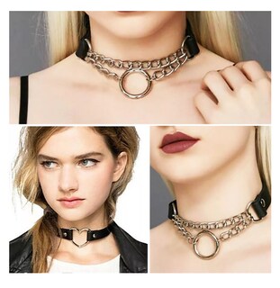 Foto 4 | Foto 4 | Gargantilla Punk Gótico Choker 8 Piezas Negro/Plata
