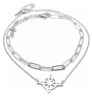 Foto 2 | Foto 2 | Conjunto de Joyería de Nudo de Bruja Celta en Plateado de Acero Inoxidable