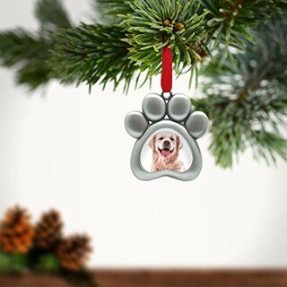 Foto 2 | Foto 2 | Marco De Fotos Navideñas De Metal Con Estampado De Huellas De Mascotas Ornament Pearhead - Venta Internacional.
