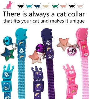 Foto 3 | Foto 3 | Collares Para Gatos Huoguo, 3 Unidades, Breakaway, Con Campana Dorada Y Luna Brillante - Venta Internacional.