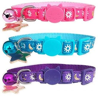 Foto 5 | Foto 5 | Collares Para Gatos Huoguo, 3 Unidades, Breakaway, Con Campana Dorada Y Luna Brillante - Venta Internacional.