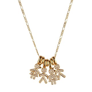 Foto 3 | Foto 3 | Collar Para Mujer De Niños Personalizado, Baño De Oro 14k Y Zirconia Cúbica, Cadena Y Charms Luckyly, Modelo Darcy