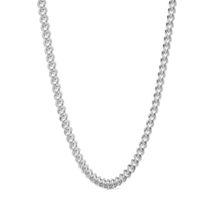 Foto 5 | Foto 5 | Cadena de Plata 925 Italiana Barbada Cadena Cubana de 60 cm  3.2 mm y 8.1 g para Hombre