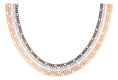 Foto 1 | Foto 1 | Cadena De Plata 925 Figaro De 50cm Calibre 5.1mm 4 Colores