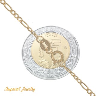 Foto 3 | Foto 3 | Cadena Italiana Figaro Solida De 10 Quilates 2mm, 45 Cm