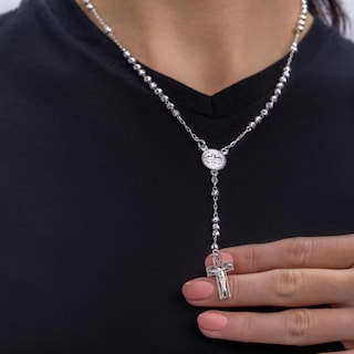 Foto 2 | Foto 2 | Rosario De Plata Ley 925 Con Bola Diamantada De 60 Cm