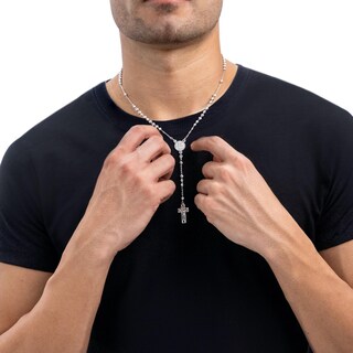 Foto 3 | Foto 3 | Rosario de Plata Ley 925 con Bola Diamantada de 55 cm