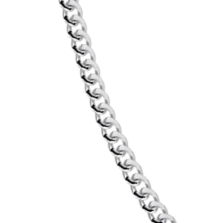 Foto 4 | Foto 4 | Cadena De Plata 925 Para Hombre Italiana Barbada Cadena Cubana De 50 Cm  3.8 Mm Y 10.2 G