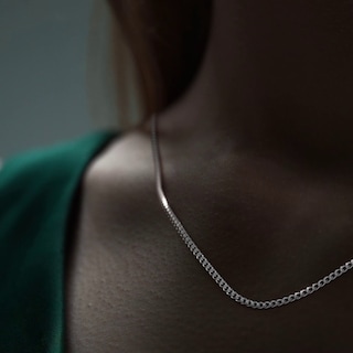 Foto 8 | Foto 8 | Cadena De Plata 925 Para Hombre Italiana Barbada Cadena Cubana de 55 Cm  3.2 Mm y 7.7 G