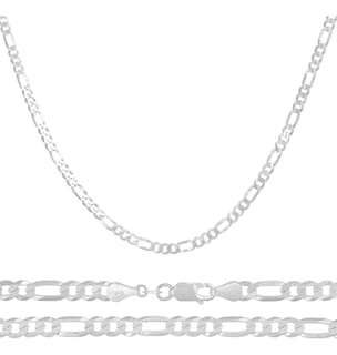 Foto 1 | Foto 1 | Cadena De Plata 925 Estilo 3x1 Figaro De 55 Cm Calibre 5.1mm