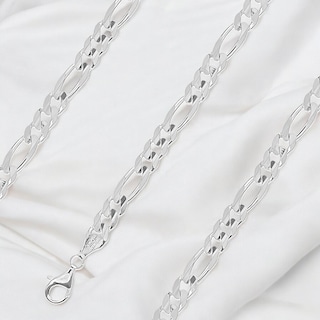 Foto 5 | Foto 5 | Cadena De Plata 925 Estilo 3x1 Figaro De 60 Cm Calibre 4.1mm