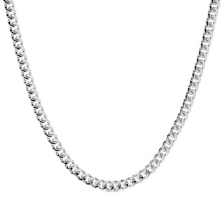 Foto 1 | Foto 1 | Cadena De Plata 925 Para Hombre Italiana Barbada Cadena Cubana de 45 Cm 3.2 Mm y 6.4 G
