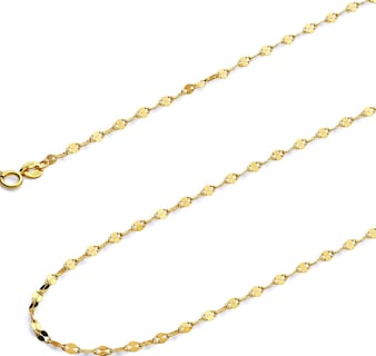 Foto 5 | Foto 5 | Cadena De Oro Italiano 14k Estilo Grano De Café 45 Cm
