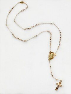 Foto 1 | Foto 1 | Rosario Con Dije Virgen De Guadalupe Y Cristo Oro Laminado 18k Facetado