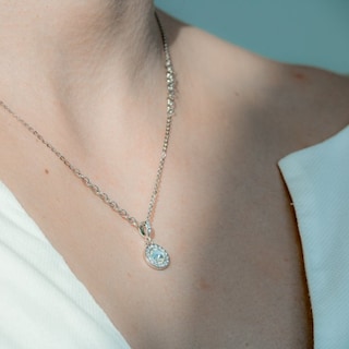 Foto 3 | Foto 3 | Collar Rosetti Bañado En Rodio - Delicadeza Radiante Con Cristales Swarovski