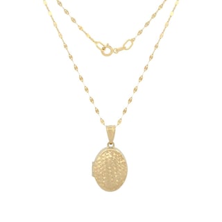 Foto 2 | Foto 2 | Cadena Con Dije Relicario Oval Facetado Oro Sólido 14k