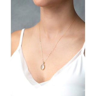 Foto 7 | Foto 7 | Cadena Con Dije Relicario Oval Facetado Oro Sólido 14k