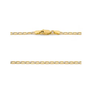 Foto 2 | Foto 2 | Cadena Barbada Inglesa Diamantada 60 Cm 3 Mm Oro Italiano Sólido 14k