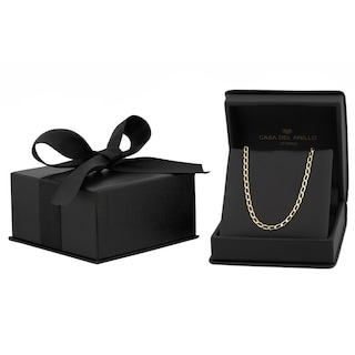 Foto 6 | Foto 6 | Cadena Barbada Inglesa Diamantada 60 Cm 3 Mm Oro Italiano Sólido 14k