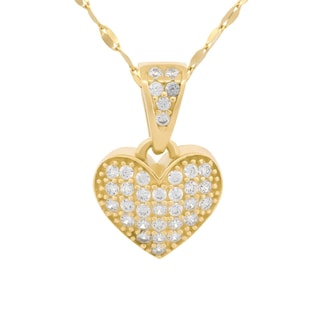 Foto 1 | Foto 1 | Cadena Gargantilla Corazon Zirconias 0.9 Cm Oro Solido 10k