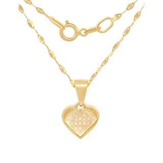 Foto 3 | Foto 3 | Cadena Gargantilla Corazon Zirconias 0.9 Cm Oro Solido 10k