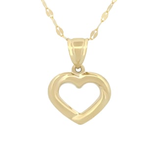 Foto 1 | Foto 1 | Cadena Con Dije Corazón Contorno 1.3 Cm Oro Sólido 10k