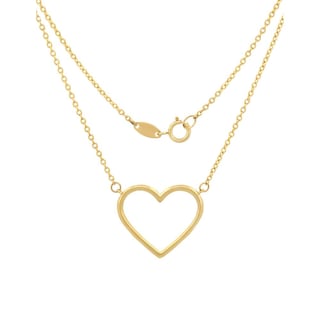 Foto 1 | Foto 1 | Gargantilla Dama Corazón Contorno Liso Oro Sólido 10k