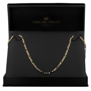 Foto 6 | Foto 6 | Cadena Figaro Diamantada 2.5 Mm 65 Cm Oro Sólido 14k