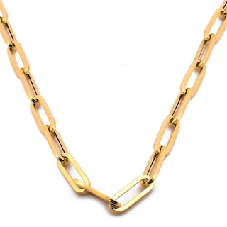 Foto 1 | Foto 1 | Cadena Clip 5 Mm Por 12 Mm 55 Cm Oro Sólido 10k