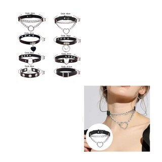 Foto 2 | Foto 2 | Gargantilla Punk Gotico Choker 8 Pzs. Belug Negro/plata