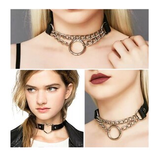 Foto 4 | Foto 4 | Gargantilla Punk Gotico Choker 8 Pzs. Belug Negro/plata