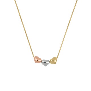 Foto 1 | Foto 1 | Gargantilla Zekie 7065 Oro 14k Amarillo 45 Cms Corazones Inflados